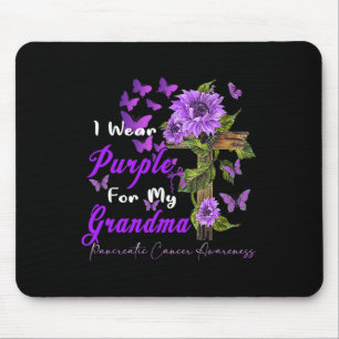 Ich trage Lila für meine Oma Pankreaskrebs Awa Mousepad