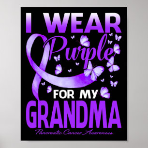 Ich trage Lila für meine Oma Pankreaskrebs Awa Poster