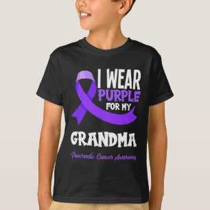 Ich trage Lila für meine Oma Pankreaskrebs Awa T-Shirt