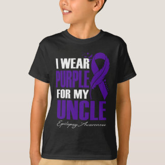 Ich trage Lila für meine Onkel-Epilepsie-Awareness T-Shirt