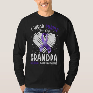 Ich trage Lila für meine Opa-Alzheimer-Demenz T-Shirt