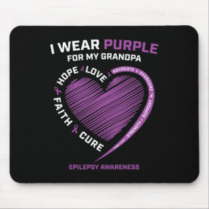 Ich trage Lila für meine Opa Epilepsie Awareness K Mousepad