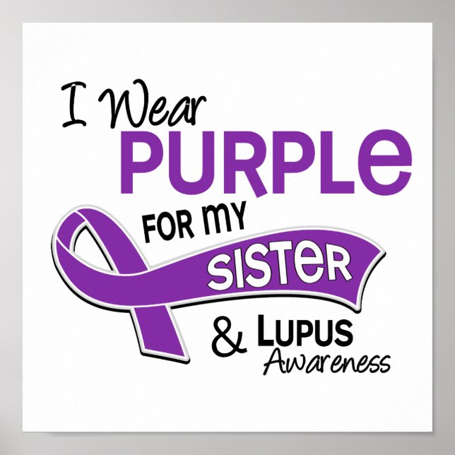 Ich trage Lila für meine Schwester 42 Lupus Poster (Vorne)