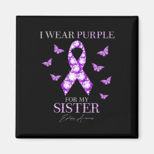 Ich trage Lila für meine Schwester Epilepsie Aware Magnet