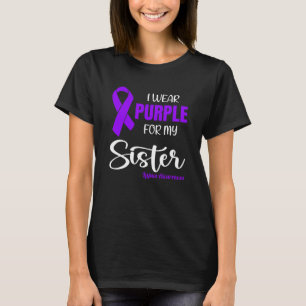 Ich trage Lila für meine Schwester für Lupus Aware T-Shirt