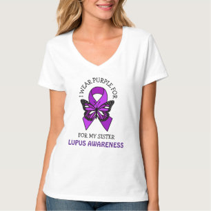 Ich trage Lila für meine Schwester   Lupus Bewusst T-Shirt