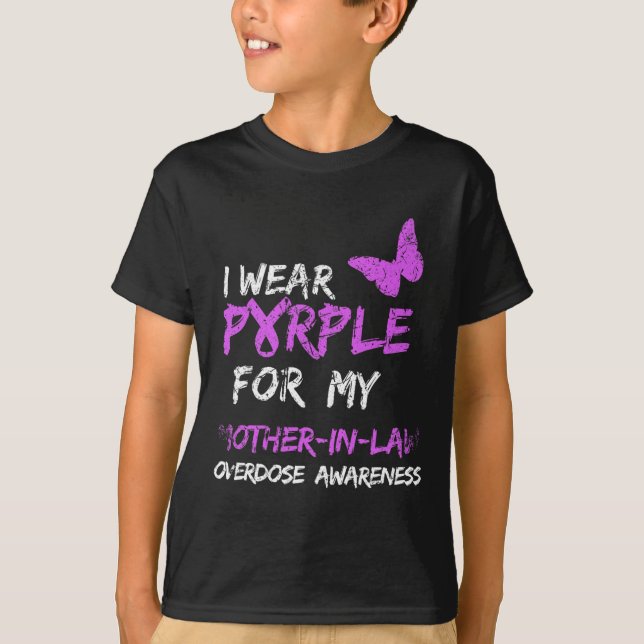 Ich trage Lila für meine Schwiegermutter Überdosis T-Shirt (Vorderseite)