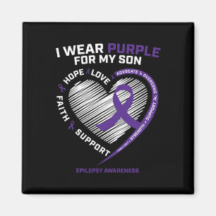 Ich trage Lila für meine Son Epilepsy-Geschenke Magnet
