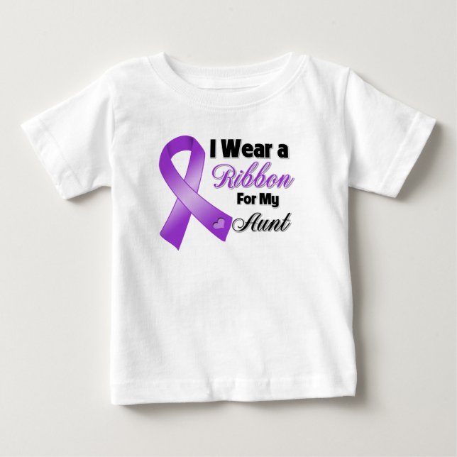 Ich trage Lila für meine Tante Baby T-shirt (Vorderseite)