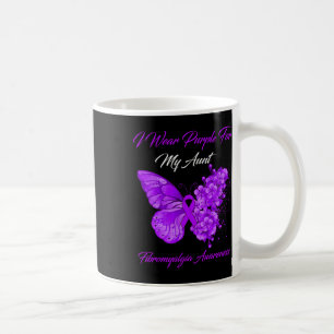 Ich trage Lila für meine Tante Fibromyalgie Bewuss Kaffeetasse