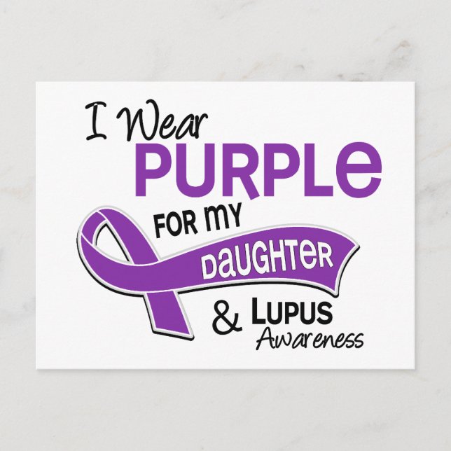Ich trage Lila für meine Tochter 42 Lupus Postkarte (Vorderseite)