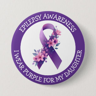 Ich trage Lila für meine Tochter   Epilepsie-Bewus Button