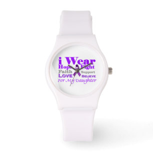 Ich trage Lila für meine Tochter-Uhr Armbanduhr