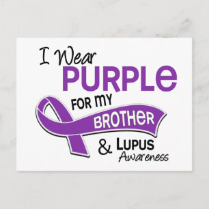 Ich trage Lila für meinen Bruder 42 Lupus Postkarte