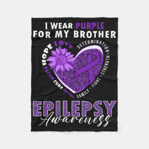 Ich trage Lila für meinen Bruder Epilepsie-Bewusst Fleecedecke
