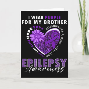 Ich trage Lila für meinen Bruder Epilepsie-Bewusst Karte