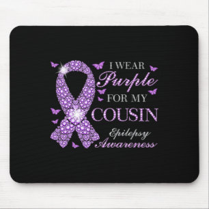 Ich trage Lila für meinen Cousin Epilepsie-Bewusst Mousepad
