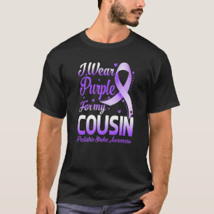 Ich trage Lila für meinen Cousin Pädiatrische Stro T-Shirt