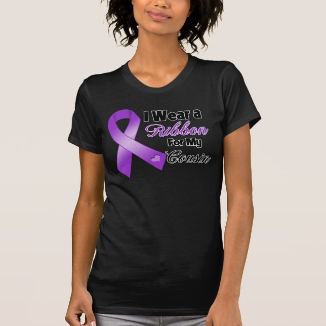 Ich trage Lila für meinen Cousin T-Shirt (Vorderseite)