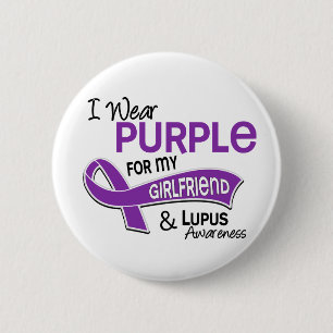Ich trage Lila für meinen Freundin42 Lupus Button