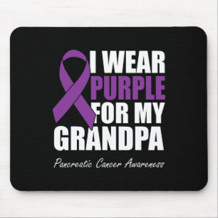 Ich trage Lila für meinen Großvater Pankreaskrebs  Mousepad