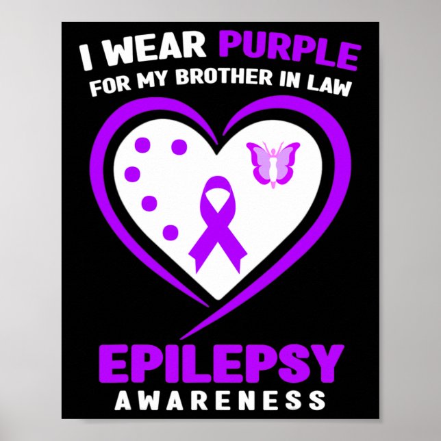Ich trage lila für meinen Jurastudenten Epilepsie  Poster (Vorne)