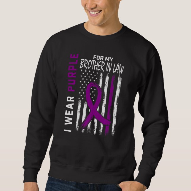 Ich trage Lila für meinen Jurastudenten Epilepsie  Sweatshirt (Vorderseite)