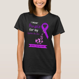 Ich trage Lila für meinen Jurastudenten Epilepsie T-Shirt
