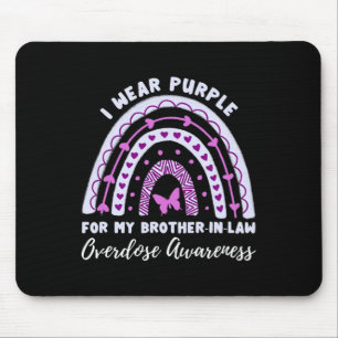 Ich trage Lila für meinen Jurastudenten Überdosis- Mousepad
