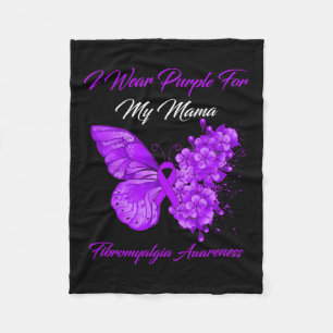 Ich trage Lila für meinen Mama Fibromyalgie-Kriege Fleecedecke