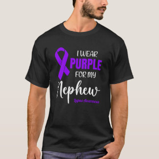 Ich trage Lila für meinen Nephew für Lupus-Bewusst T-Shirt