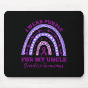 Ich trage Lila für meinen Onkel-Überdosierungszuwa Mousepad