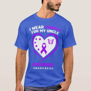 Ich trage Lila für meinen Onkel Überdosis-Bewussts T-Shirt