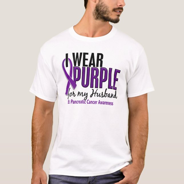 Ich trage Lila für meinen pankreatischen Krebs des T-Shirt (Vorderseite)