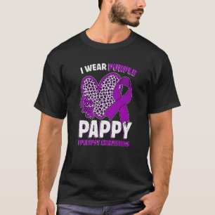 Ich trage Lila für meinen Pappy Epilepsy Awareness T-Shirt