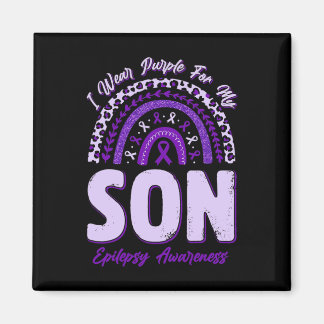 Ich trage Lila für meinen Sohn Epilepsie Awareness Magnet