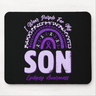 Ich trage Lila für meinen Sohn Epilepsie Awareness Mousepad