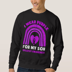 Ich trage Lila für meinen Sohn Epilepsie Awareness Sweatshirt