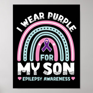 Ich trage Lila für meinen Tag der Son Epilepsy-Auf Poster