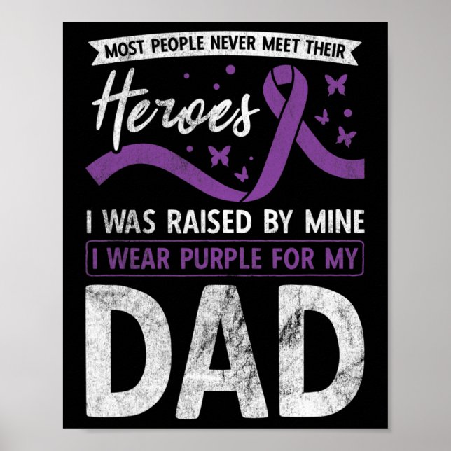 Ich trage Lila für meinen Vater Heroes Pankreaskre Poster (Vorne)