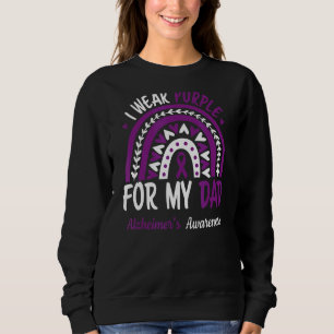 Ich trage Lila für meinen Vater Vater Regenbogenal Sweatshirt