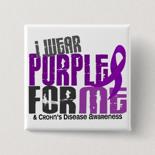 Ich trage lila für MICH 6 Crohns Krankheit Button
