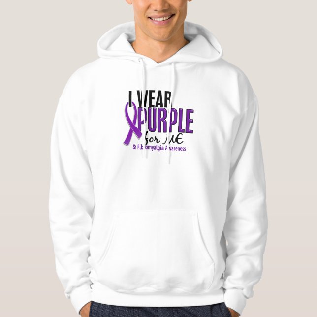 Ich trage lila für MICH Fibromyalgia 10 Hoodie (Vorderseite)