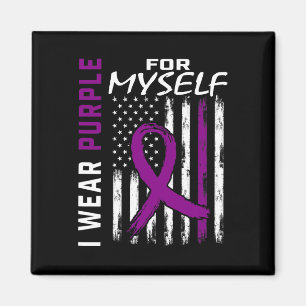 Ich trage Lila für mich selbst Epilepsie Awareness Magnet