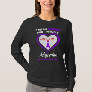 Ich trage Lila für mich selbst Migräne Kopfschmerz T-Shirt