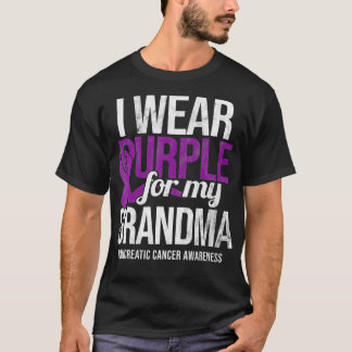 Ich trage Lila für Oma Pankreaskrebs Awaren T-Shirt