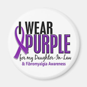 Ich trage Lila für Schwiegertochter10 Fibromyalgi Magnet