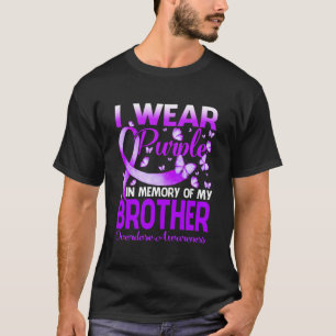 Ich trage Lila Gedächtnis für meine Bruderüberdosi T-Shirt