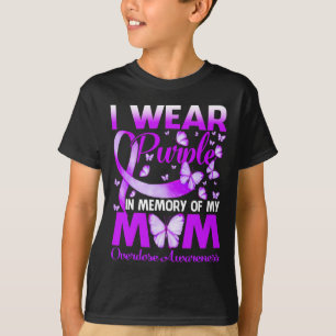 Ich trage Lila Gedächtnis für meine Mama Überdosie T-Shirt