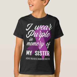Ich trage Lila Gedächtnis für meine Schwester Über T-Shirt